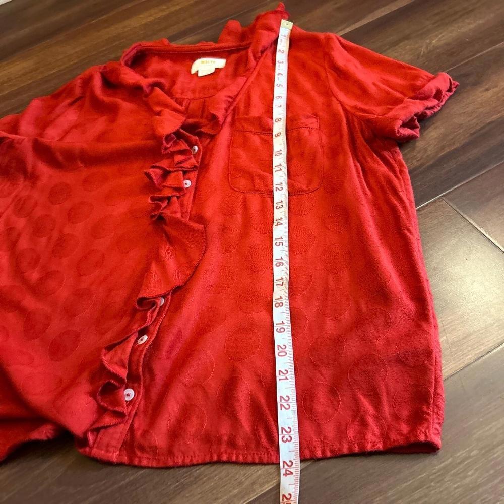 MAEVE Anthropologie Ruffled Blouse size Medium - Picture 7 of 9